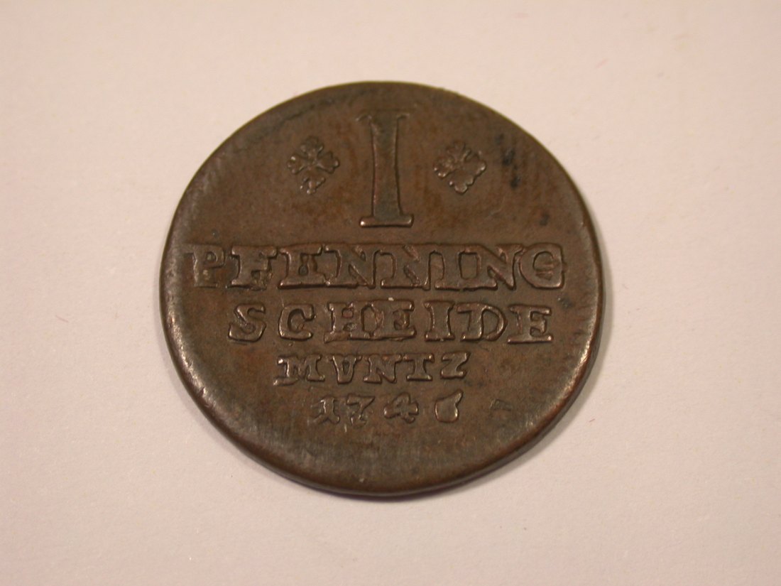  K02 Braunschweig 1 Pfennig 1746 in ss   Originalbilder   
