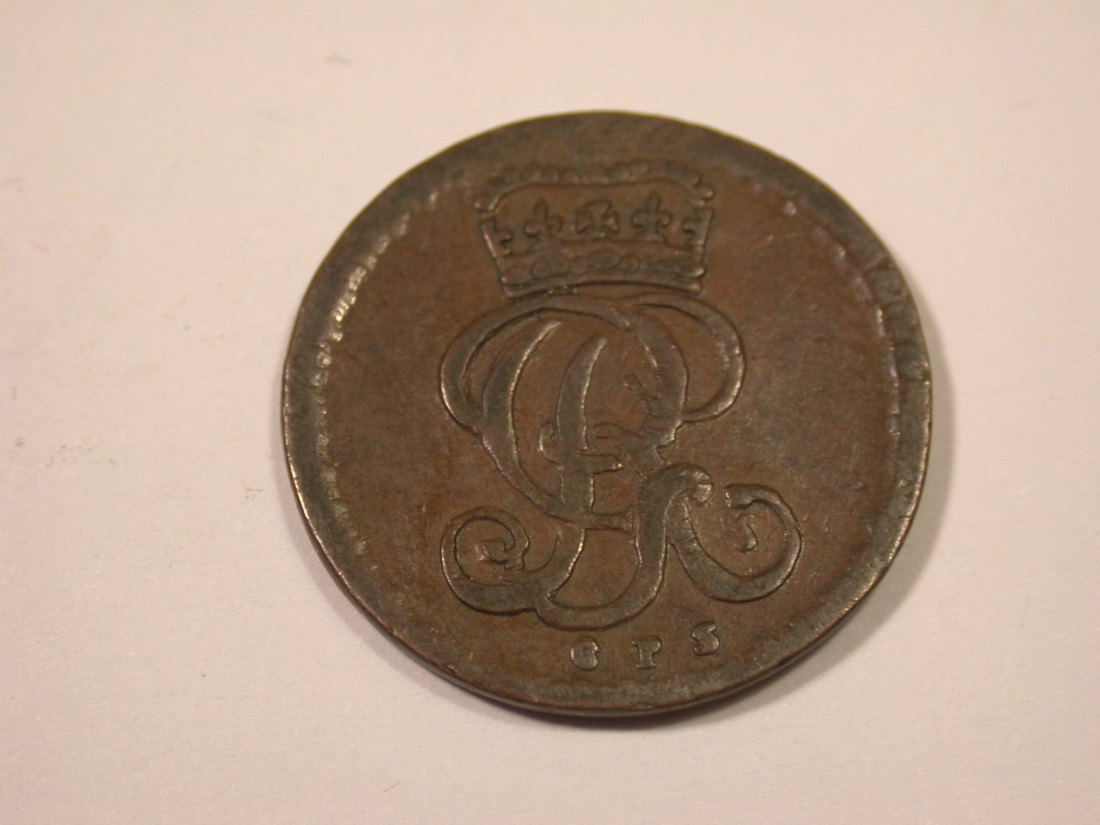  K02 Braunschweig 1 Pfennig 1746 in ss   Originalbilder   