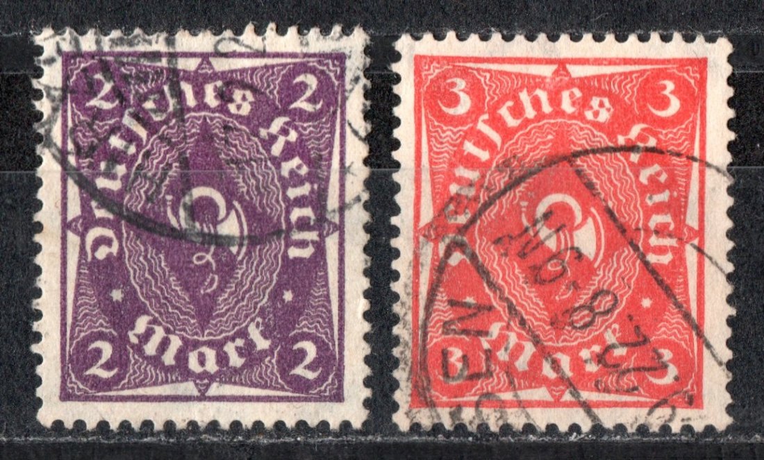 Dt. Reich Mi.224 + 225 Echt gelaufen / siehe scan