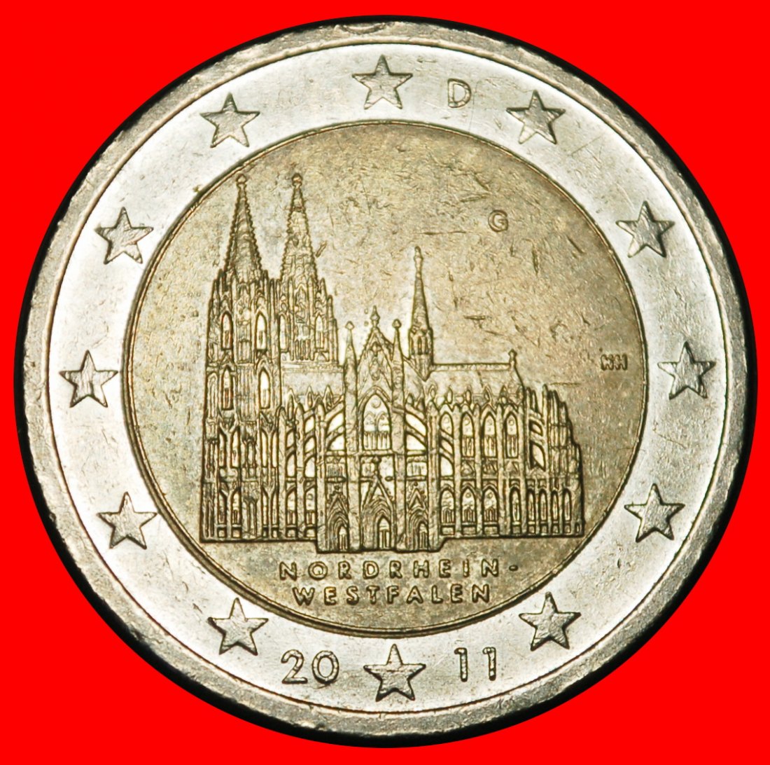 Ⰺ RELIGION: GERMANY ★2 EUROS 2011G BADEN-WUERTTEMBERG! NON-PHALLIC 2008-2026★LOW START ★ NO RESERVE!