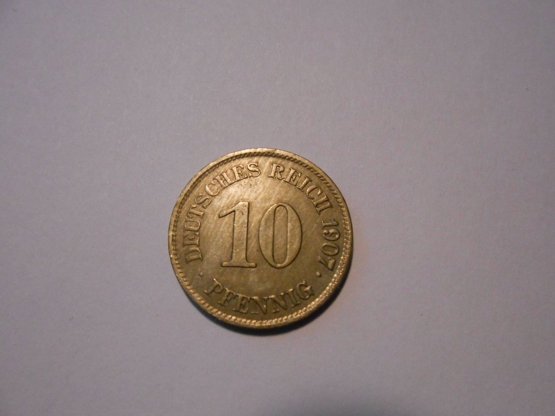  Kaiserreich 10 Pfennig 1907 E   
