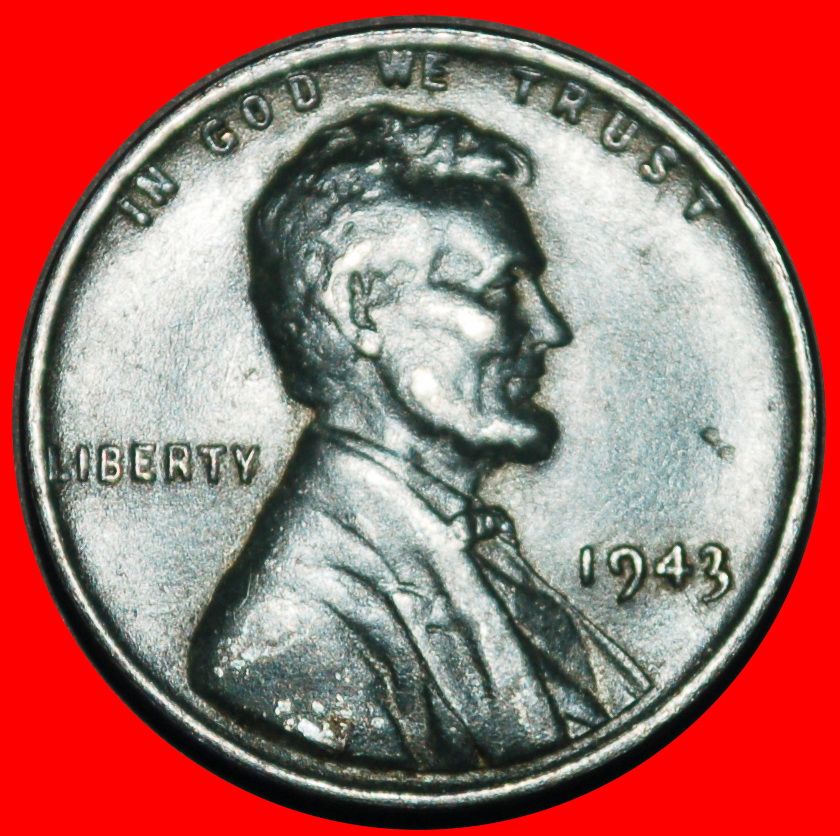  Ⰺ STEEL WHEAT PENNY (1943-1944): USA ★ 1 CENT 1943! LINCOLN (1809-1865) ★LOW START ★ NO RESERVE!   