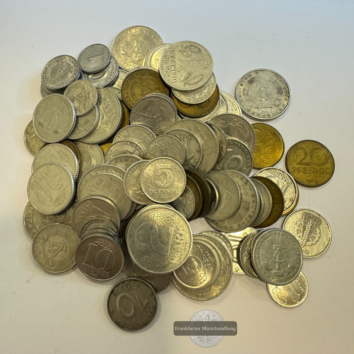  LOT: DDR div. Münzen FM-Frankfurt Raugewicht: 214g   