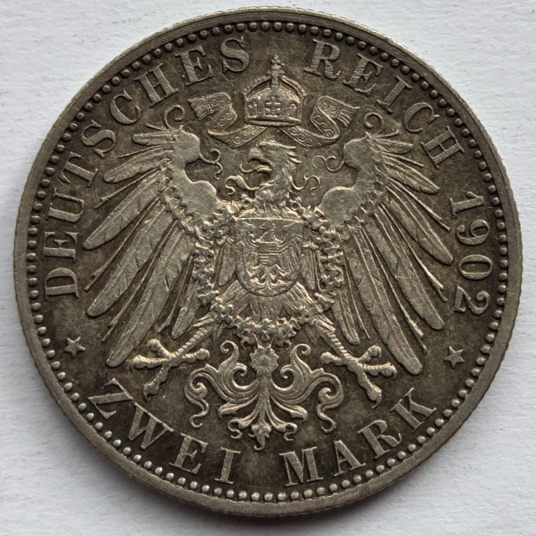  Kaiserreich: Baden, 2 Mark Thronjubiläum 1902 (Jaeger 30)   