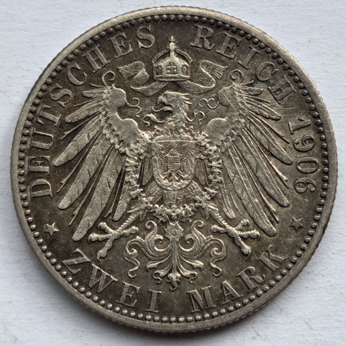  Kaiserreich: Baden, 2 Mark Goldene Hochzeit 1906 (Jaeger 34)   