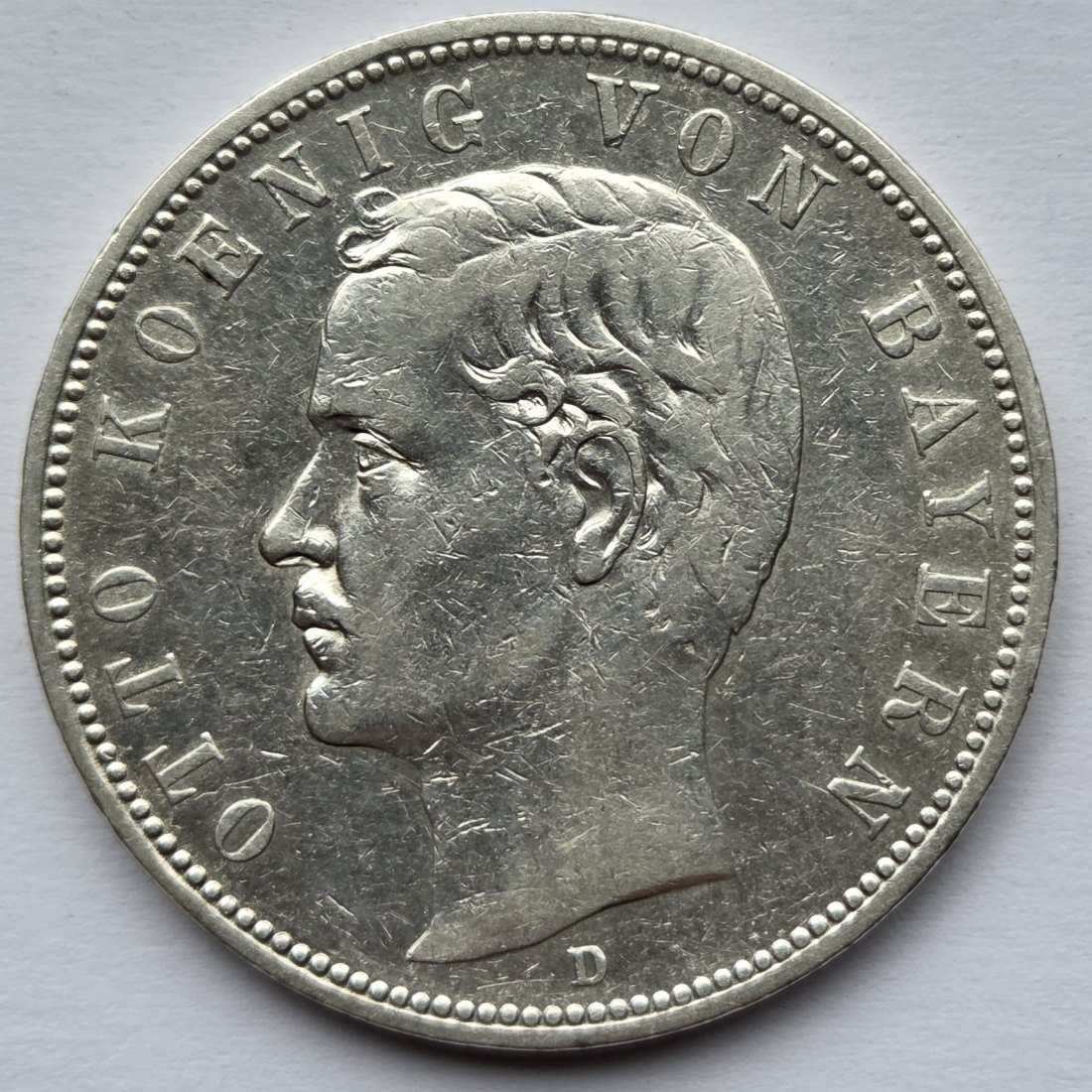  Kaiserreich: Bayern, 5 Mark Otto (Jaeger 46), 1903   