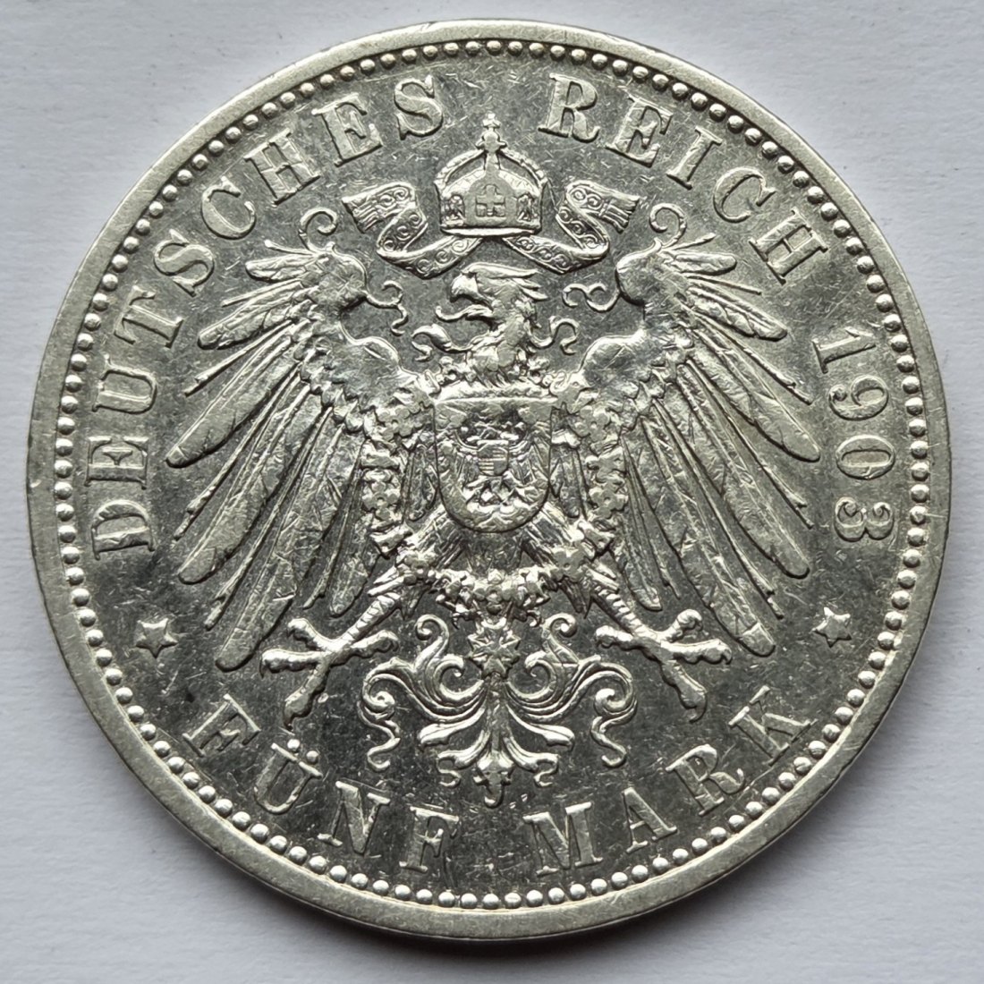  Kaiserreich: Bayern, 5 Mark Otto (Jaeger 46), 1903   