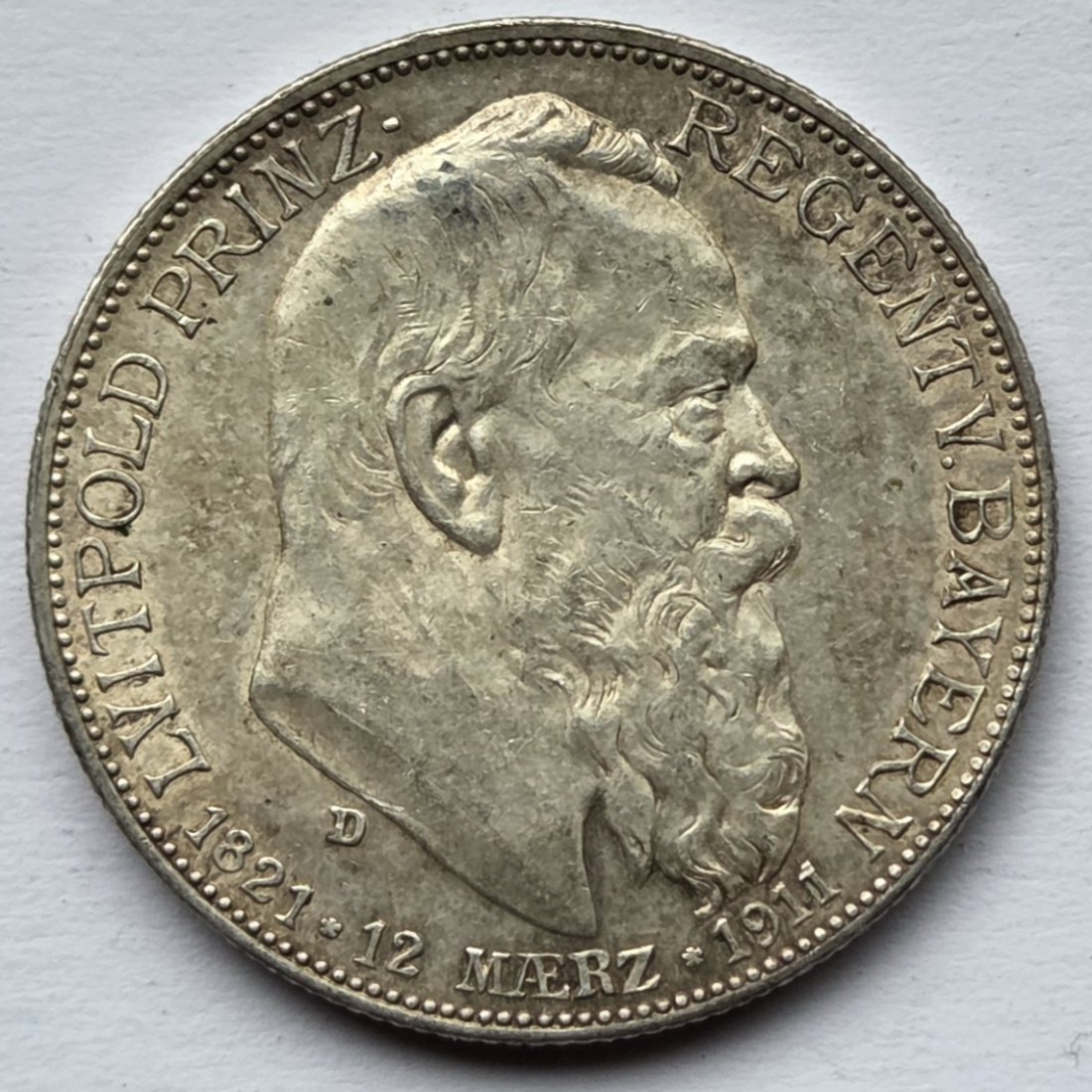  Kaiserreich: Bayern, 2 Mark Luitpold 1911 (Jaeger 48)   
