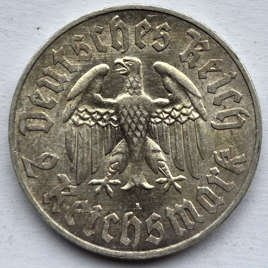  Deutsches Reich: 2 Mark Luther (Jaeger 352), 1933 A   