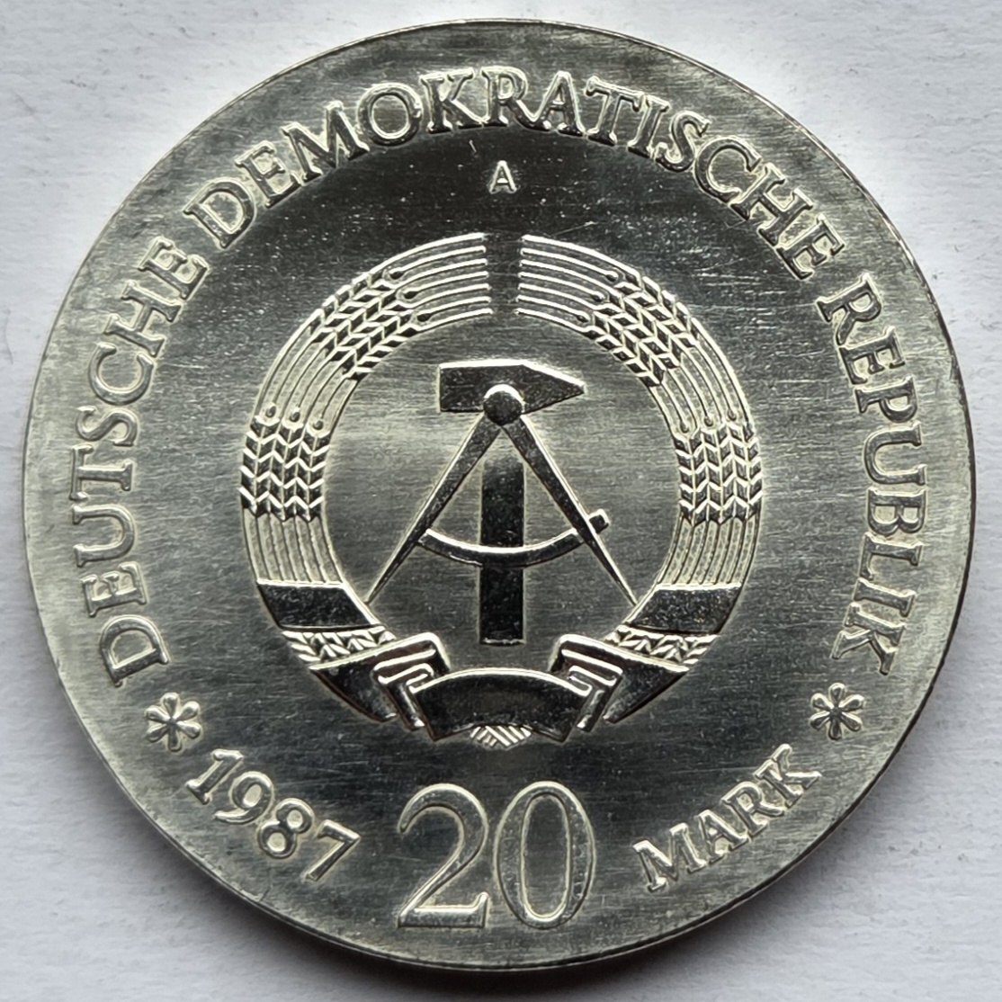  DDR: 20 Mark Stadtsiegel 1987   