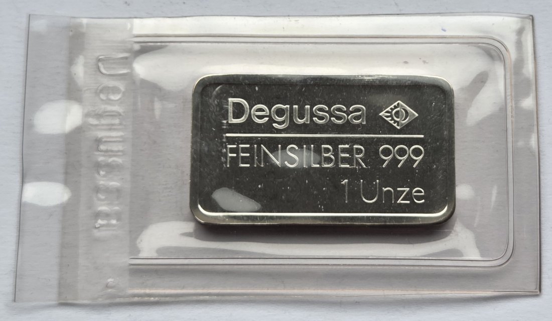  Degussa-Silberbarren Gorck Fock, 1 Unze   