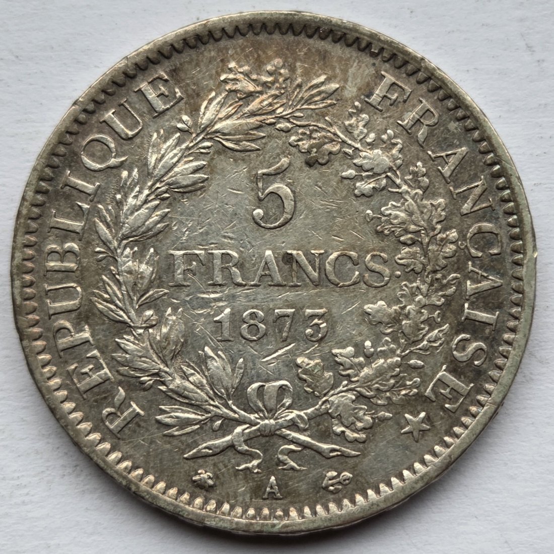  Frankreich: 5 Francs 1873   