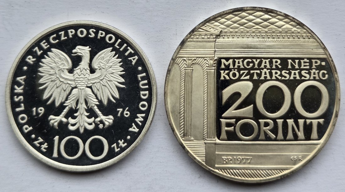  Polen/Ungarn: Lot aus zwei Silbermünzen, zusammen 28,2 g Feinsilber   