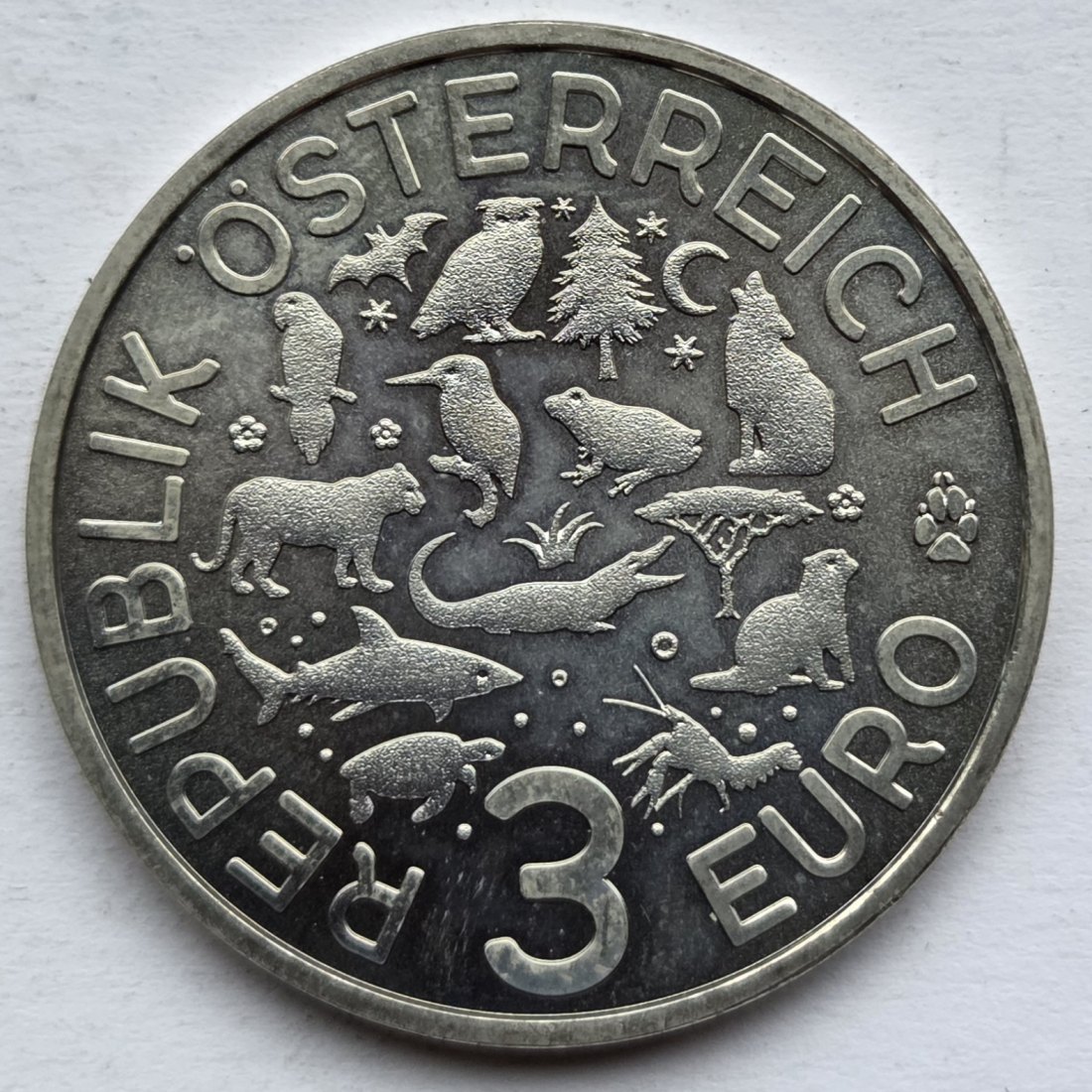  Österreich: 3 Euro Eisvogel 2017   