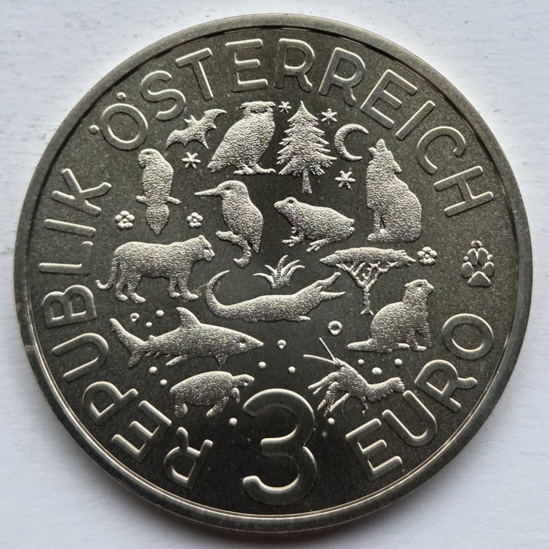  Österreich: 3 Euro Schildkröte 2019   