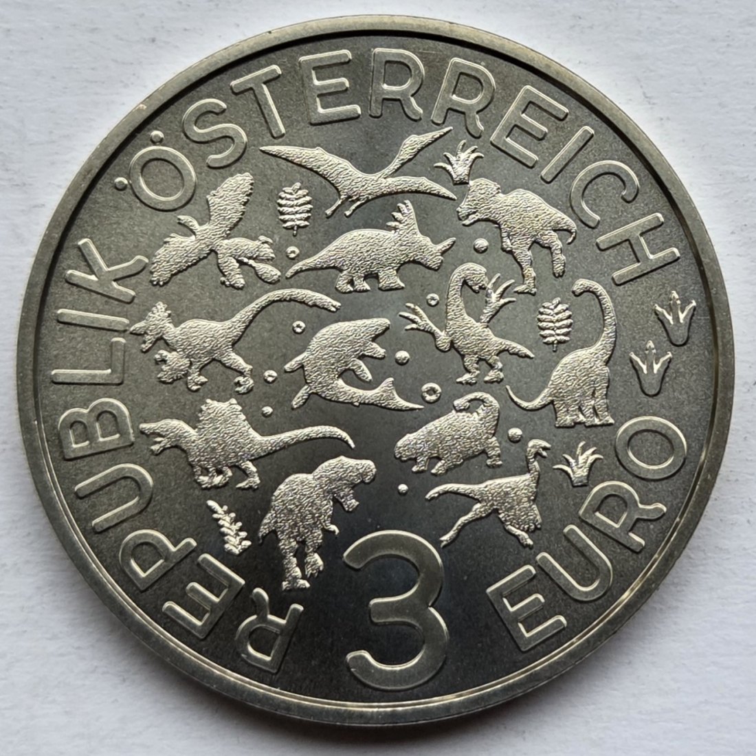  Österreich: 3 Euro Spinosaurus 2019   
