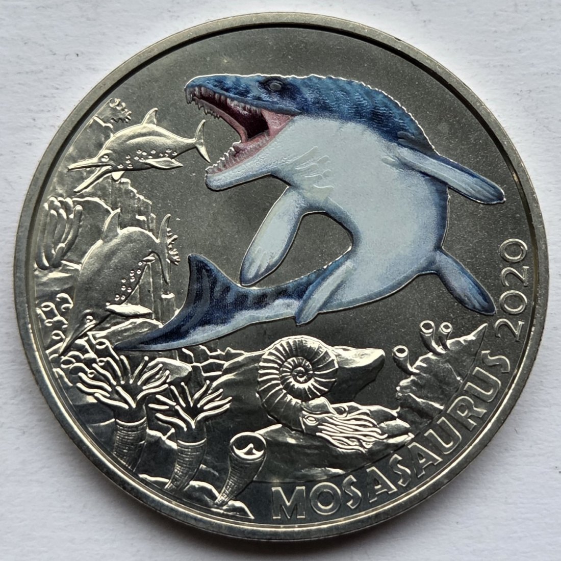  Österreich: 3 Euro Mosasaurus 2020   