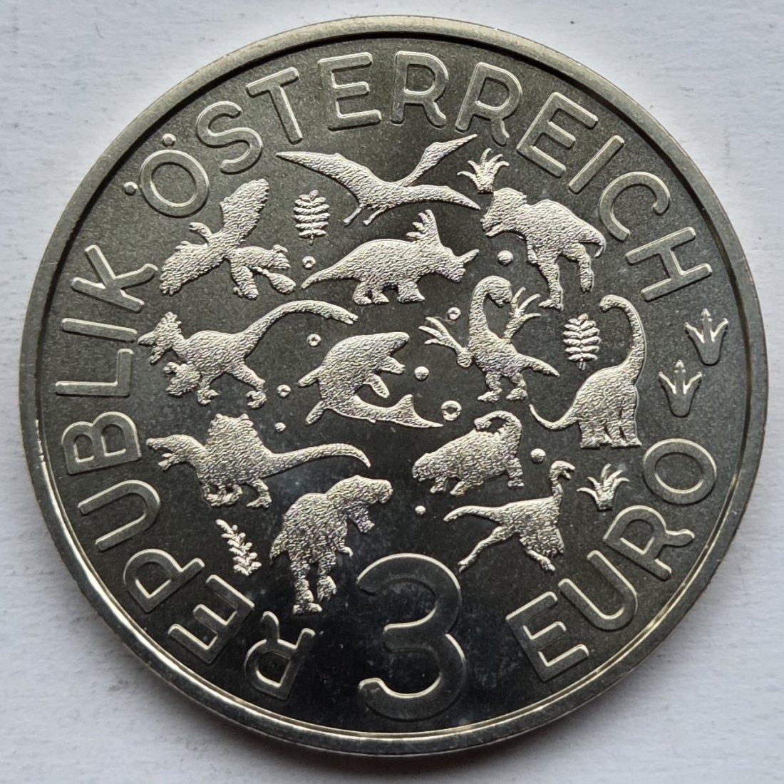  Österreich: 3 Euro Mosasaurus 2020   