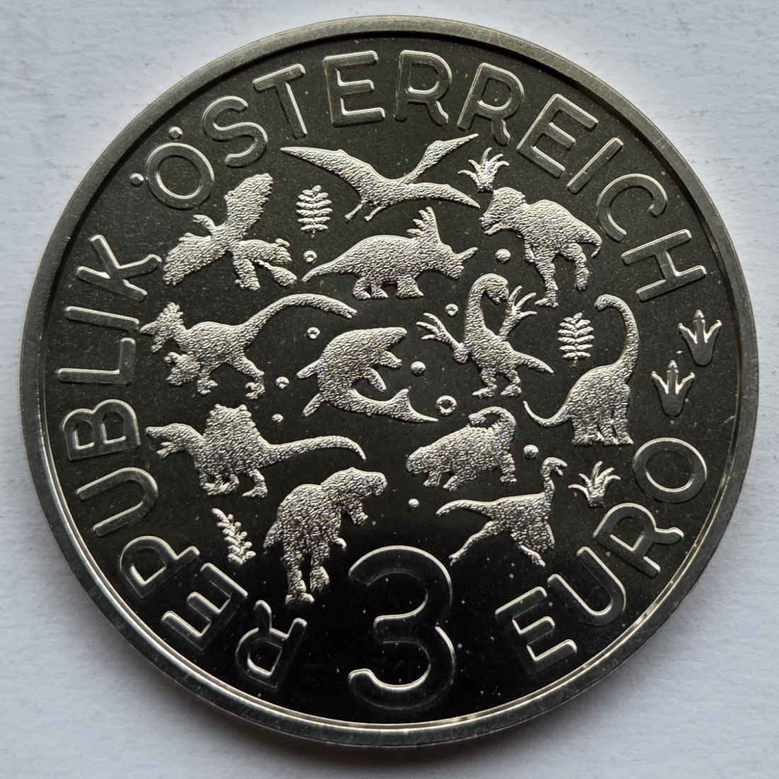  Österreich: 3 Euro Ankylosaurus 2020   