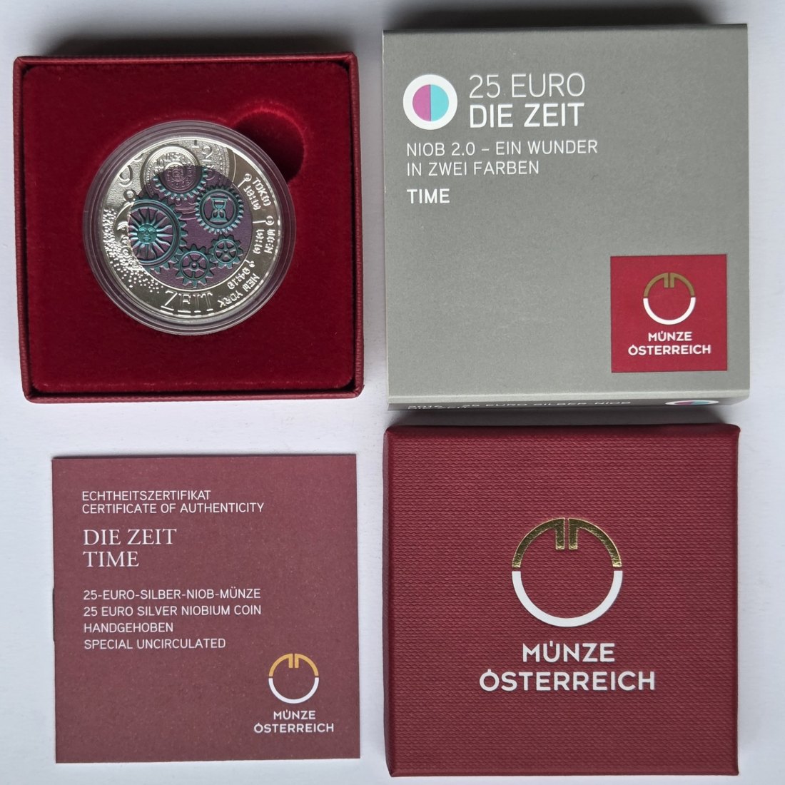  Österreich: 25 Euro Niob Zeit 2016   