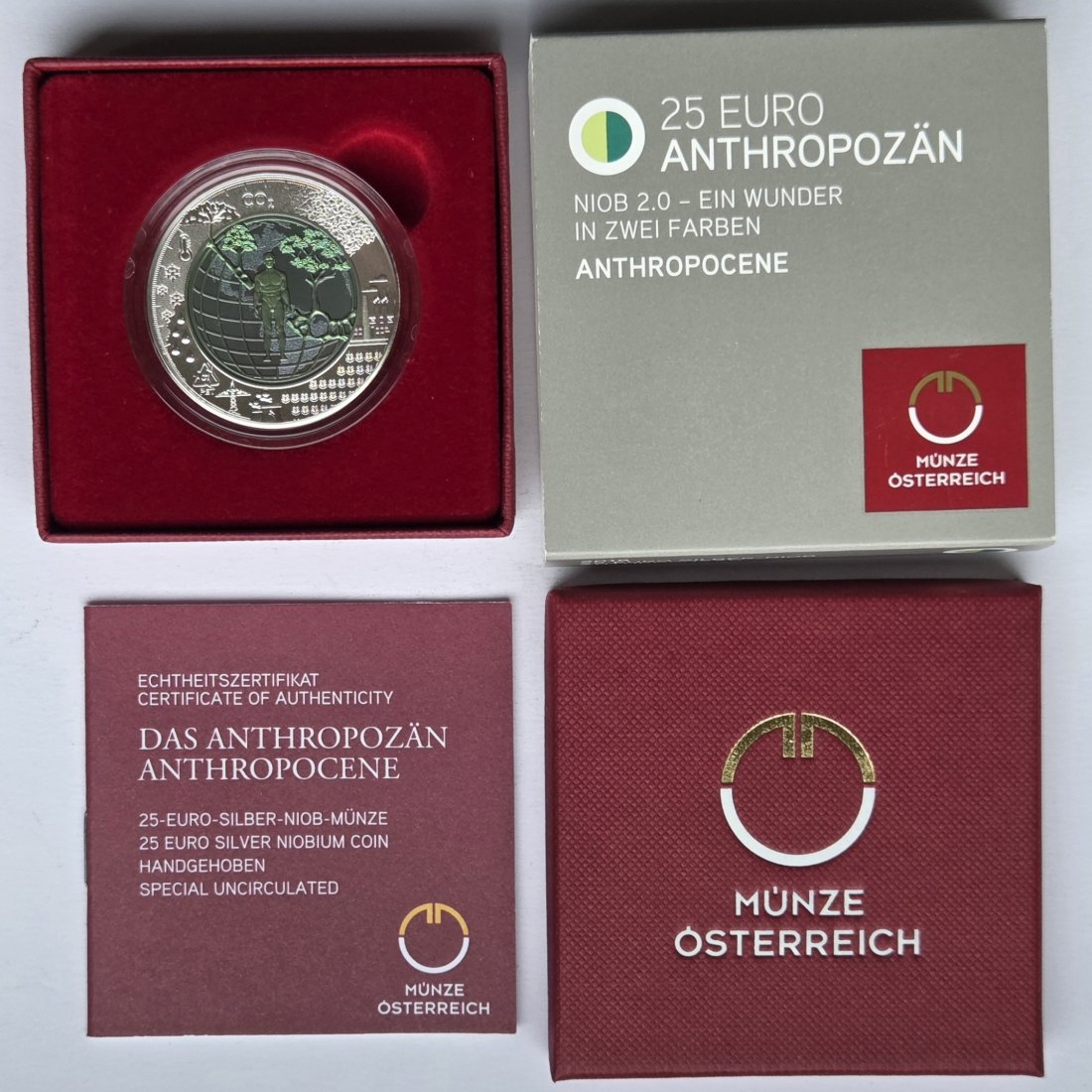  Österreich: 25 Euro Niob Anthropozän 2018   