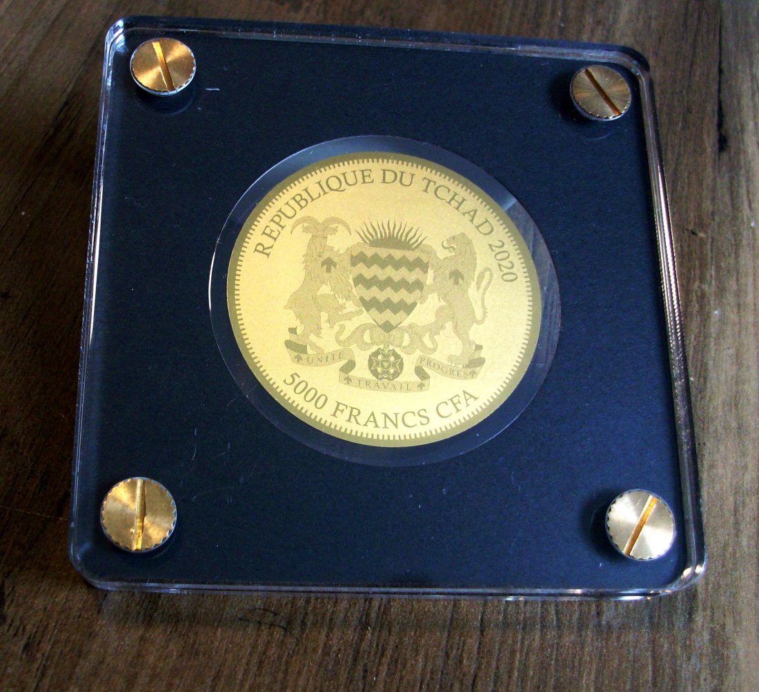  African Springbock wie Krügerrand 1/200oz Goldmünze 5000 Francs aus 999 Gold 40 mm Groß !!   