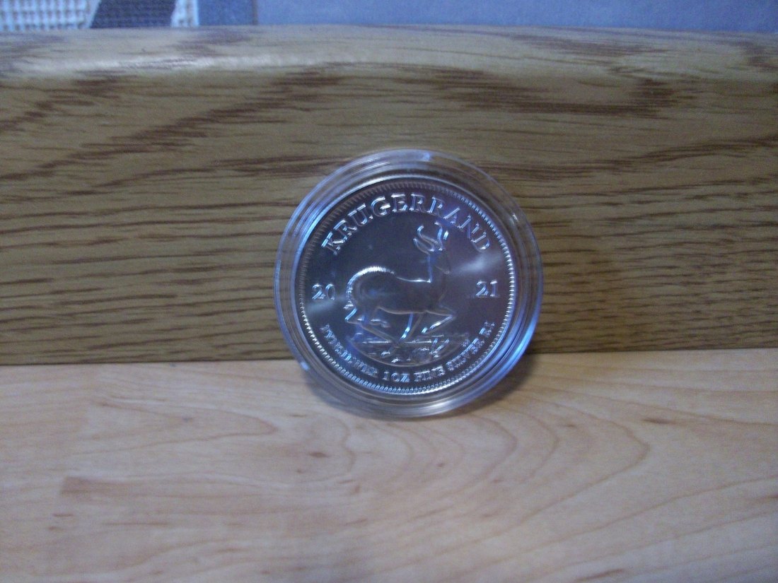  Krugerrand Silbermünze 2021 South African Mint 1 OZ Unze 999 Silber Münze in Kapsel !!   