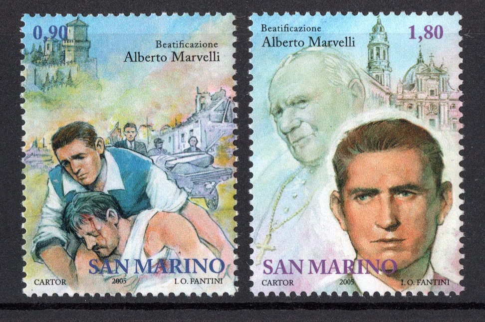  San Marino 2005 Kompl.-Satz Alberto Marvelli **Postfrisch RAR / Gültige Briefm.   