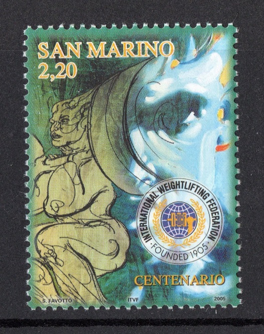 San Marino 2005 Briefmarke 100 Jahre IWF **Postfrisch RAR / Gültige Briefm.   