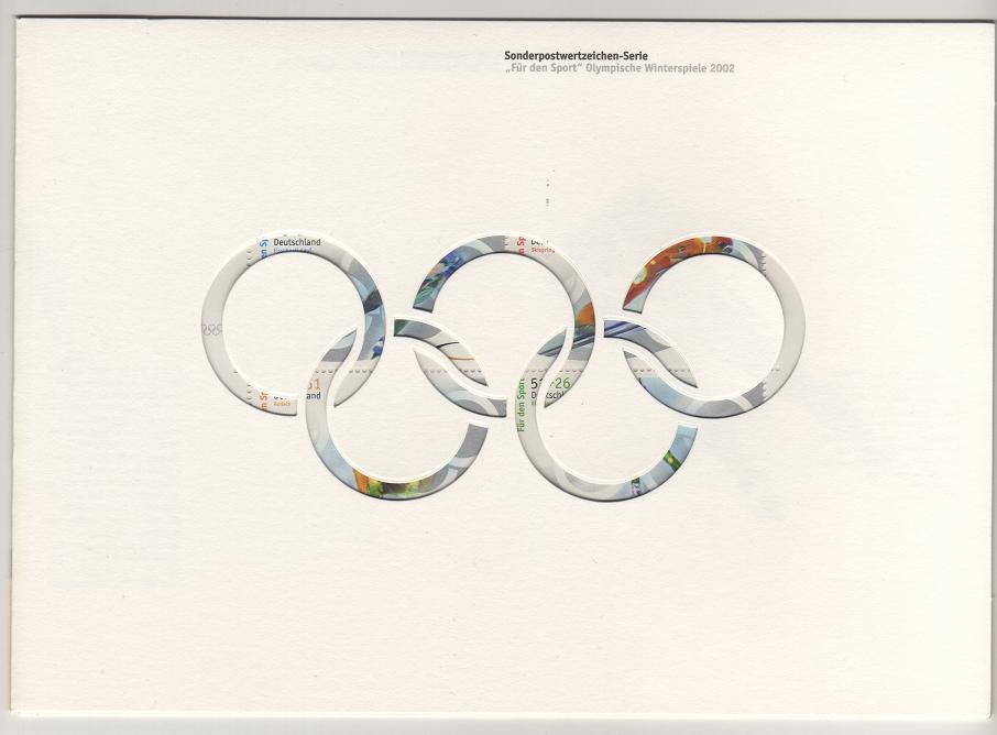 BRD 2002 Markenheft Mi.47 Sporthilfe Olympische Winterspiele Salt Lake City/ Mi 12,- EUR