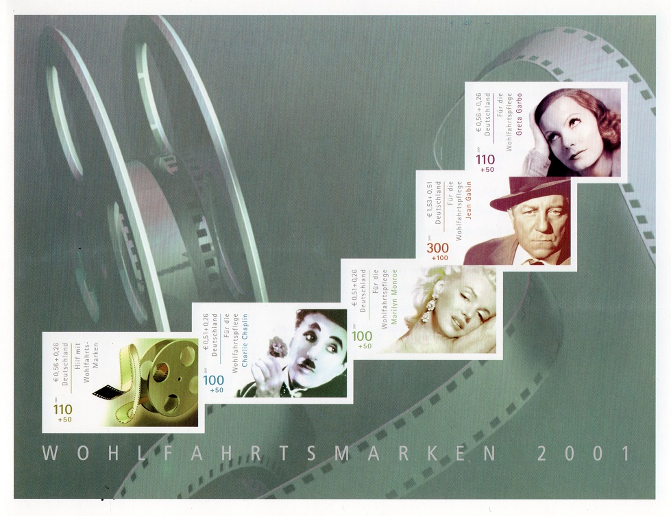  BRD 2001 Markenheft Mi.46 Internationale Filmschauspieler/ Mi 14,- EUR   