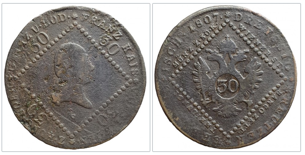  Österreich  30 Kreuzer, 1807   