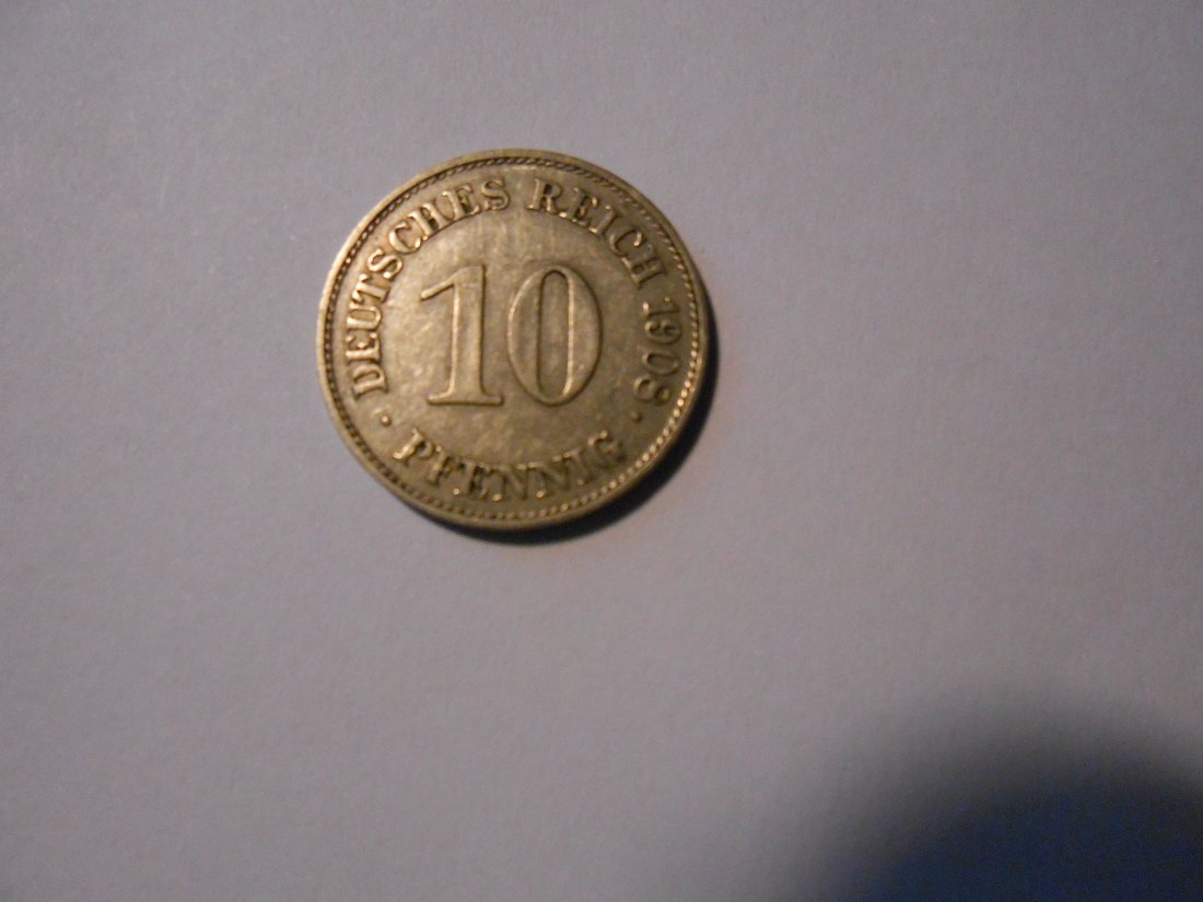  Kaiserreich 10 Pfennig 1908 E   