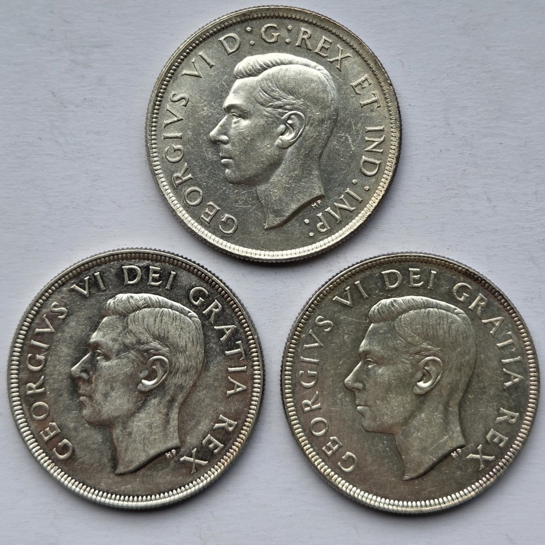  Kanada: Lot aus drei Silberdollars, zusammen 56 g Feinsilber   