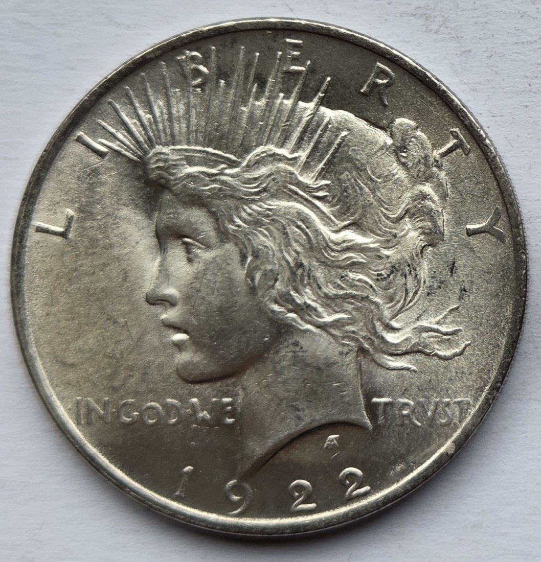  USA Vereinigte Staaten: 1 Dollar (Peace-Dollar) 1922   