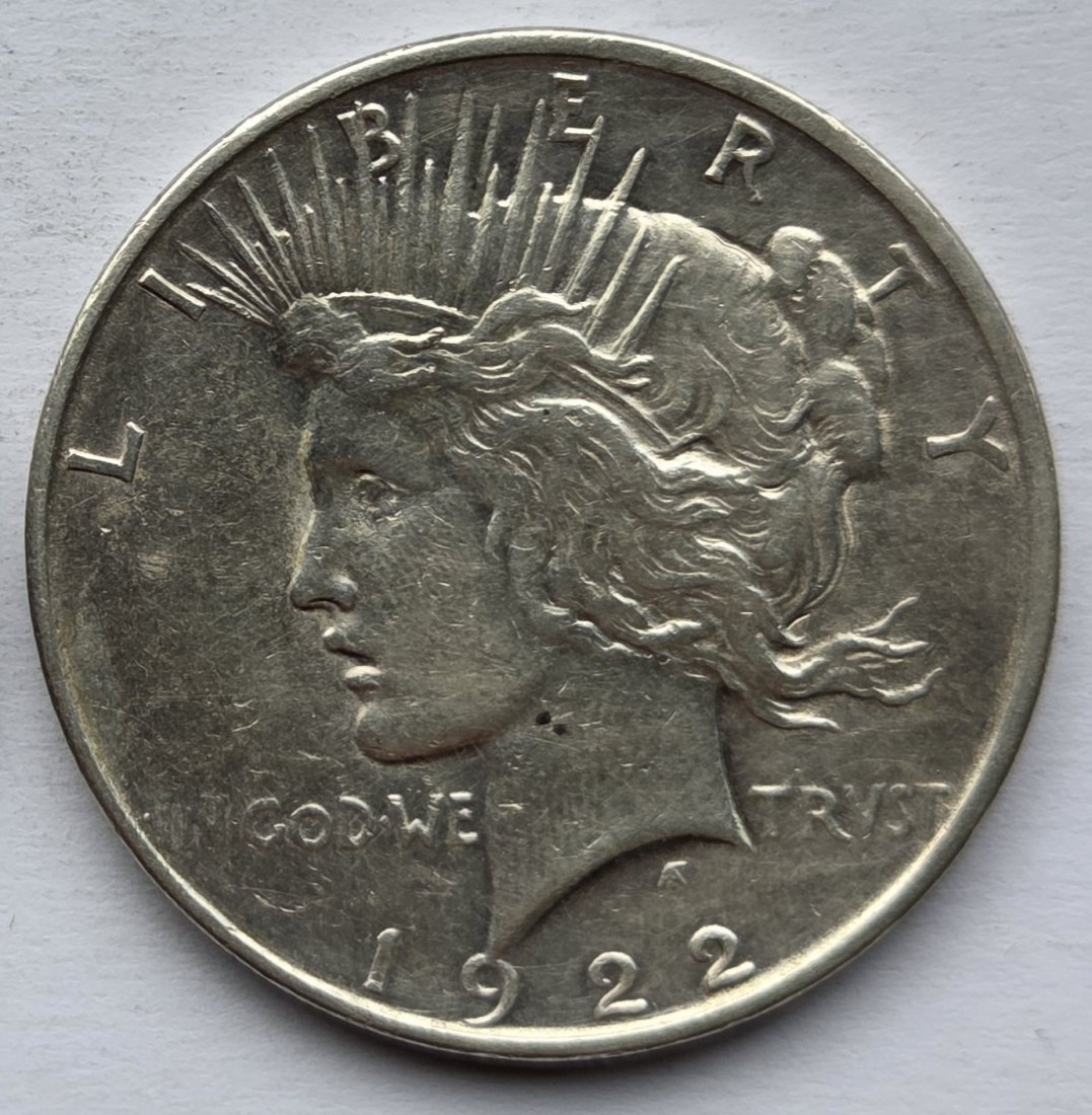  USA Vereinigte Staaten: 1 Dollar (Peace-Dollar) 1922 D   