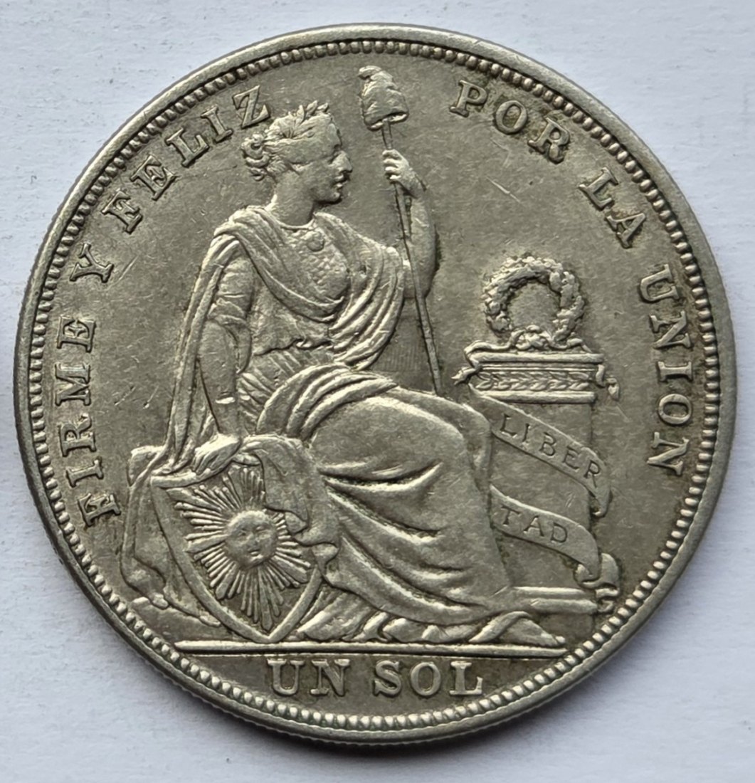  Peru: 1 Sol 1924, 12,5 g Feinsilber   