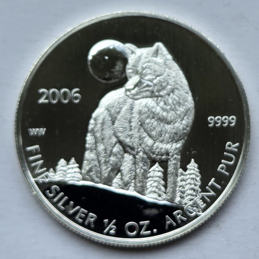  Kanada: Halbe Silberunze Timberwolf 2006   