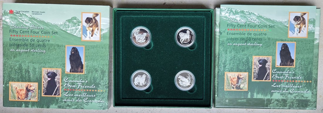  Kanada: Set Hunde 1997, enthält 34,4 g Feinsilber   
