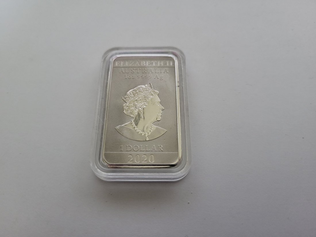  1 Dollar 2020 1 Oz Silberbarren 9999 Ag Elisabeth II Australien Spittalgold9800 (5539   