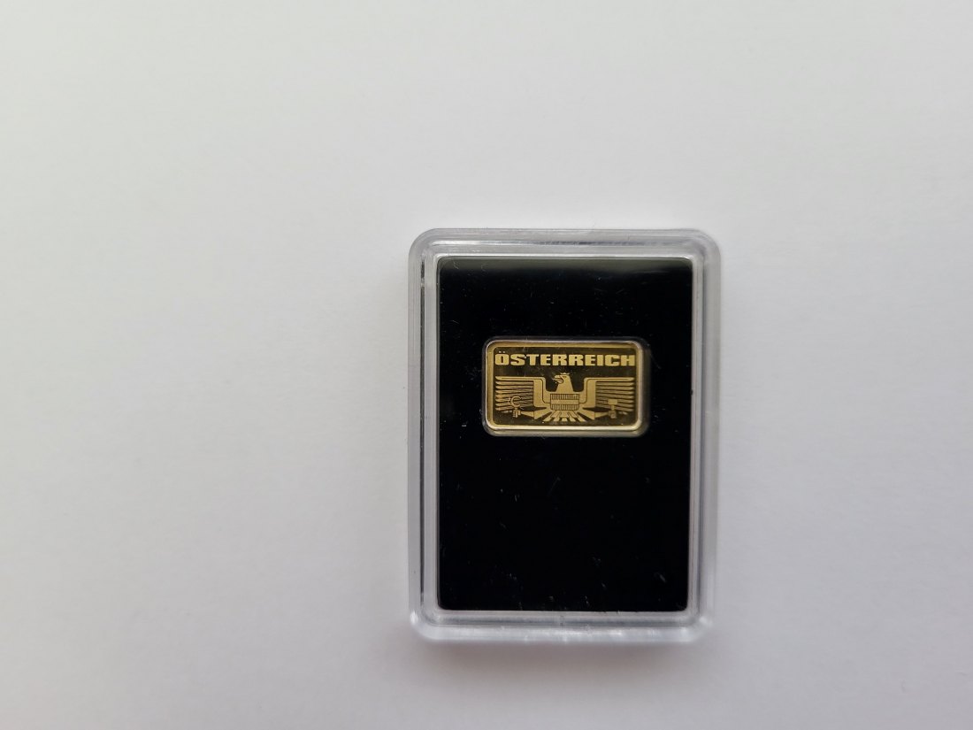  Goldbarren 1/200 Oz 20 Jahre Abschied vom Schilling Österreich Spittalgold9800 (5527   