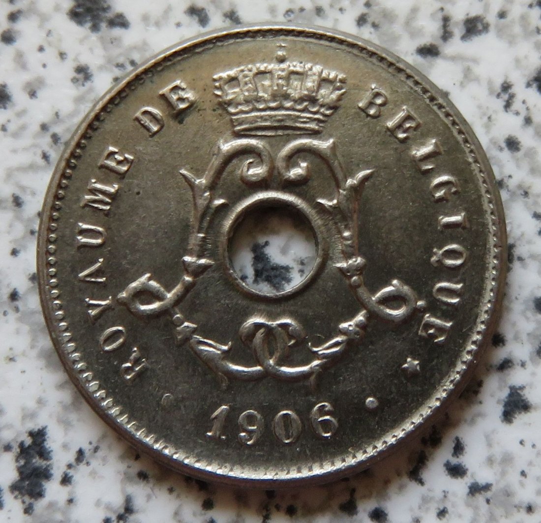  Belgien 5 Centimes 1906, französisch   