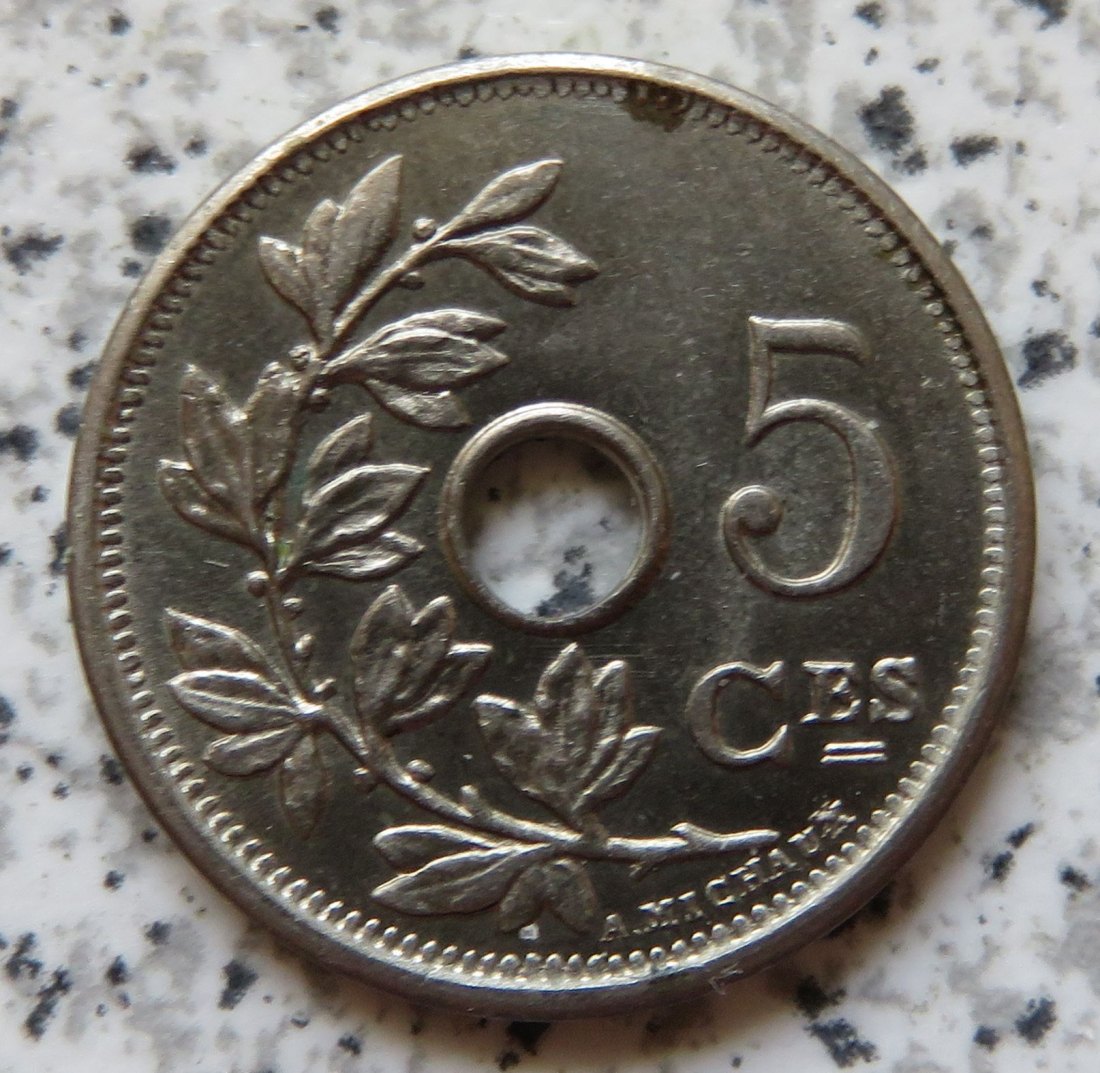  Belgien 5 Centimes 1906, französisch   