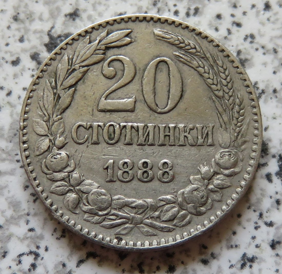  Bulgarien 20 Stotinki 1888   