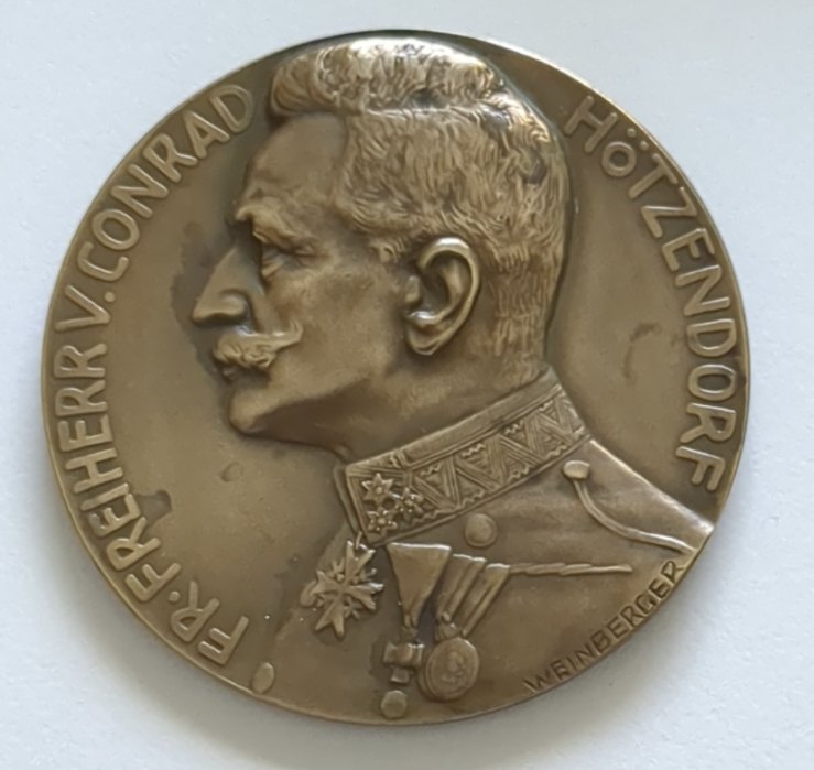 Gedenk-Medaille Freiherr Von Hötzendorf 1915 Weinberger 1. Weltkrieg