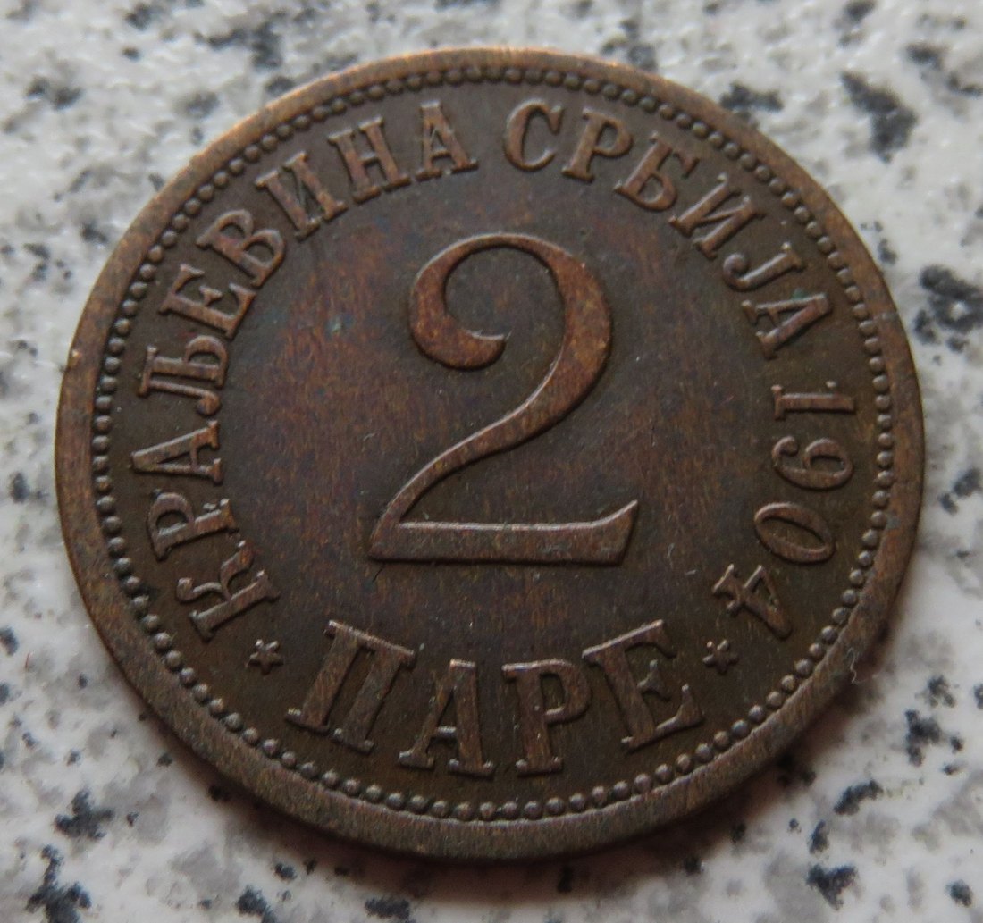  Serbien 2 Pare 1904   