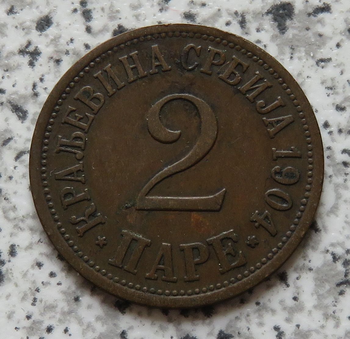  Serbien 2 Pare 1904   