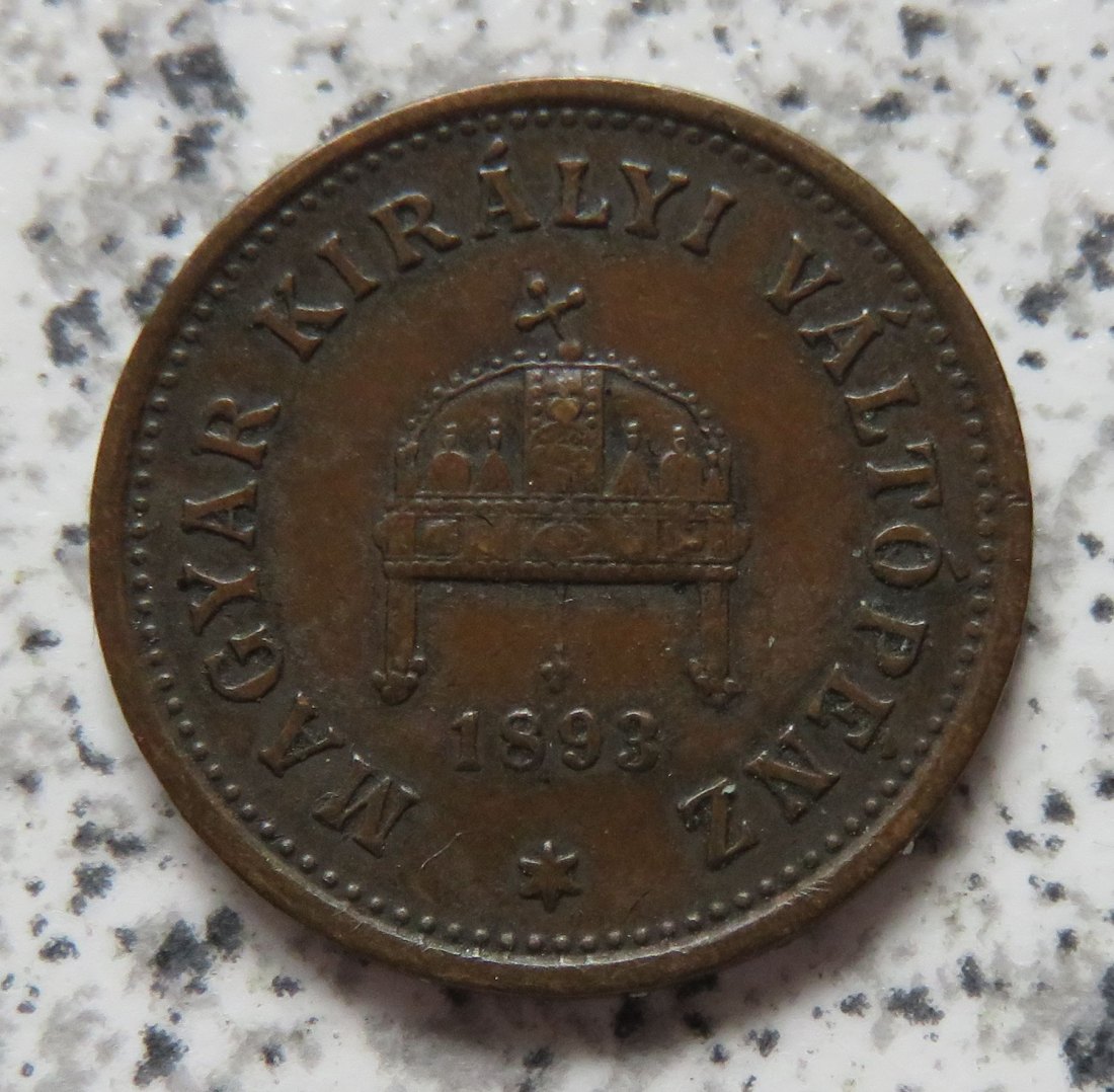  Ungarn 1 Filler 1893   