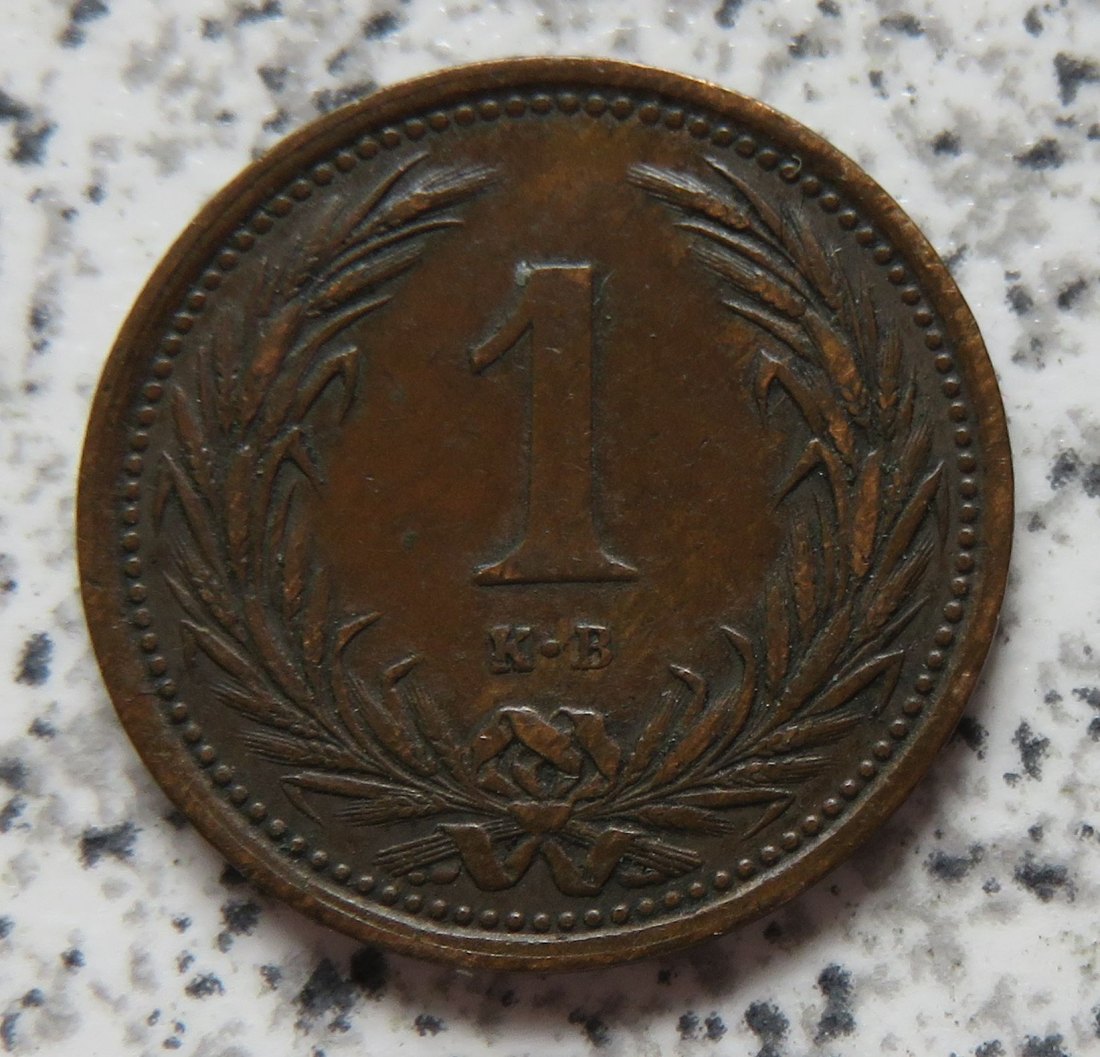  Ungarn 1 Filler 1893   