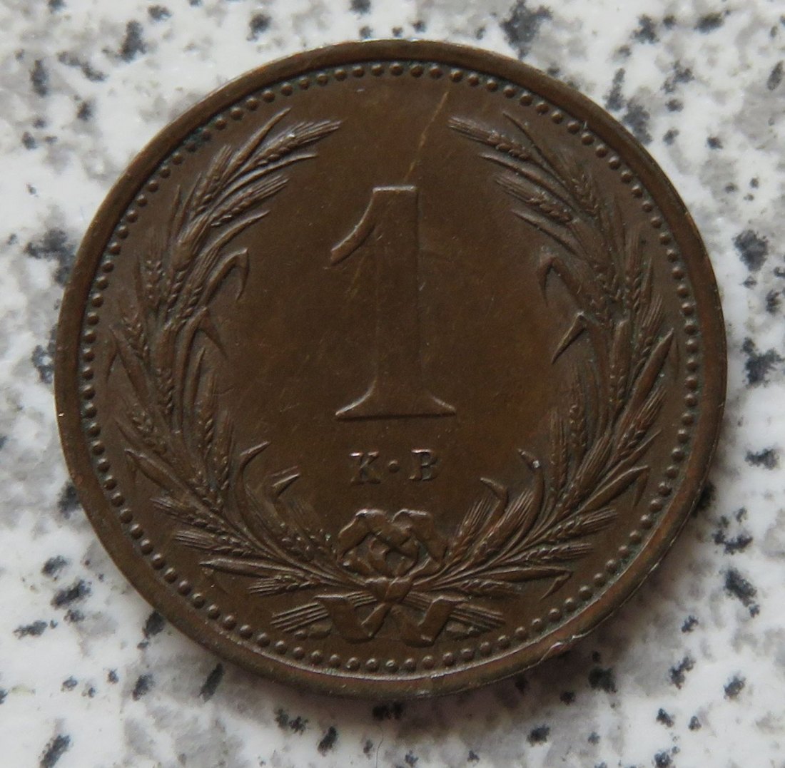  Ungarn 1 Filler 1900   